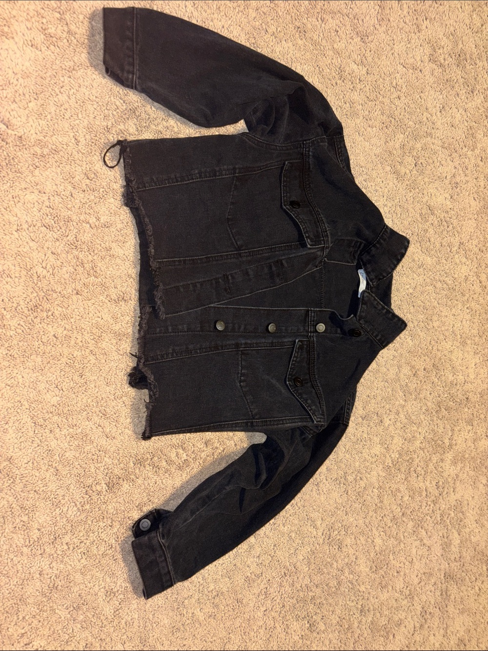 Cropped Black Denim Jacket - Women (Machine Gun Kelly)